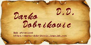 Darko Dobriković vizit kartica